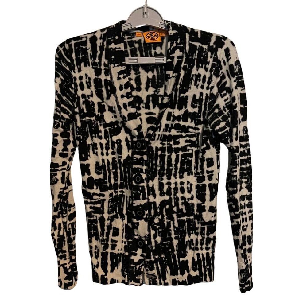 Tory Burch Black and White Cardigan